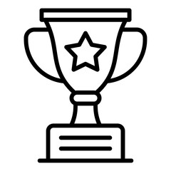 Trophy Line Color Icon