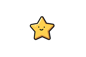 Cute star illustration symbolizing new year brightness and hope.