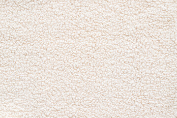 Soft cream sherpa fleece texture for winter clothing, blankets, upholstery, or background use in design projects