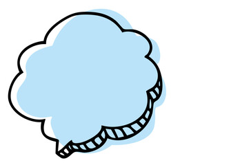 立体的な手描きの吹き出し。ポップでかわいいフキダシ。