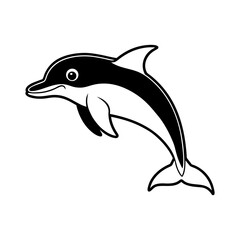 Obraz premium dolphin isolated on white background