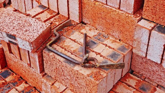 Traditional Chinese red bricks
