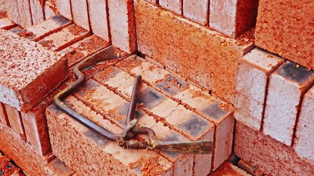 Traditional Chinese red bricks