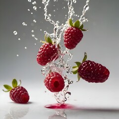 strawberry in water