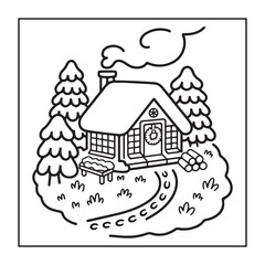 Fototapeta premium Cozy Season bold and easy coloring pages, with Thanksgiving, Christmas, winter, and autumn designs for adults, teens, and kids.