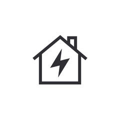 Electrical protection. Electricity sign. Energy sign. Security icon. Protection icon. Electric safety. Energy management. Alert sign. Short circuit protection. Home icon. Home protection. Charging