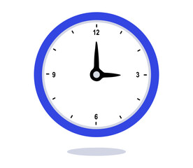 imple Blue Wall Clock Icon Time Schedule