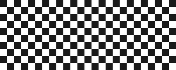 Fototapeta premium black and white checkered design pattern with symmetrical grid 