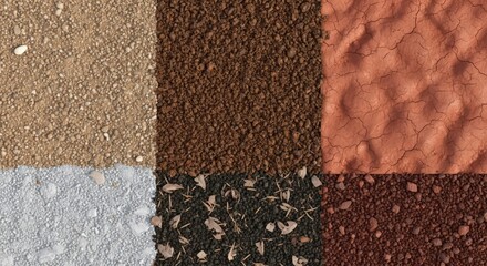 Diverse Textures and Materials Collage.