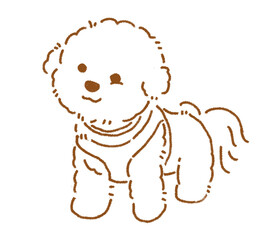 ピションフリーゼの線画