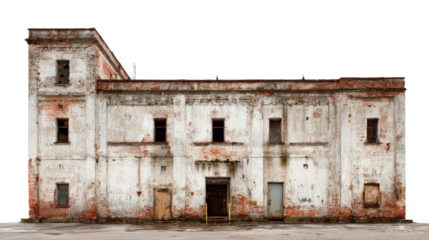 Urban Exploration Photography: Urban exploration photography capturing abandoned buildings, factories, and hidden spaces, isolated on a Transparent background, PNG file.
