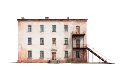 Urban Exploration Photography: Urban exploration photography of abandoned buildings and hidden spaces, isolated on a Transparent background, PNG file.