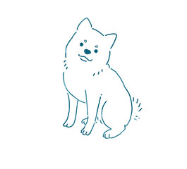 柴犬の線画