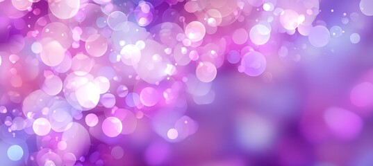 Shiny purple pink color bokeh light background. Copy space for text and advert. Generative AI technology.