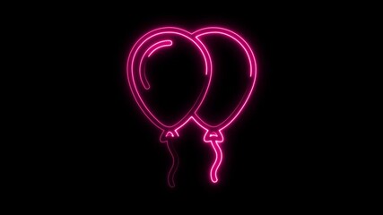Get the party started with this dynamic neon balloon animation, perfect for invitations, celebrations, and adding a vibrant touch to your content! - Powered by Adobe