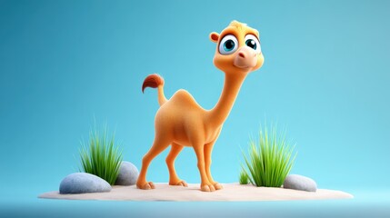 Cute animated camel illustration