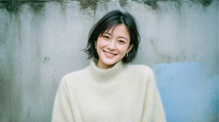 Bright portraits of smiling young women in natural light and casual style