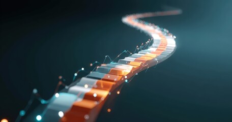 Digital pathway with lights