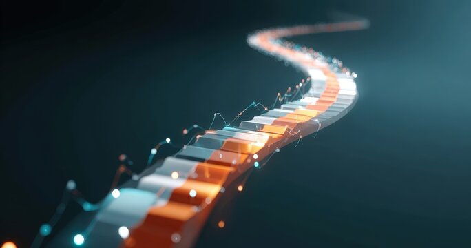 Digital pathway with lights