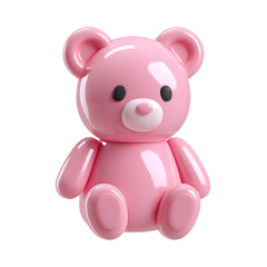 Obraz premium 3d teddy bear icon symbolizing love and affection.