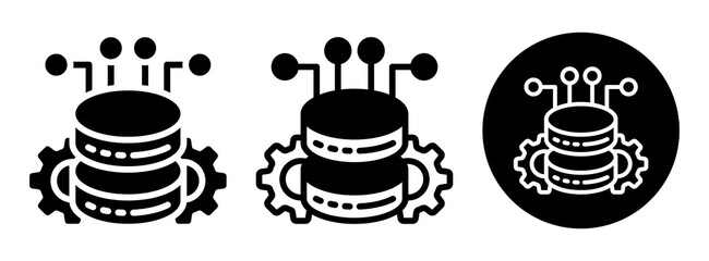 Database Network Icon Collection Glyph & Mixed Style