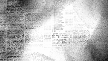 Overlay old black newspaper paper grunge vintage background. Grunge halftone style