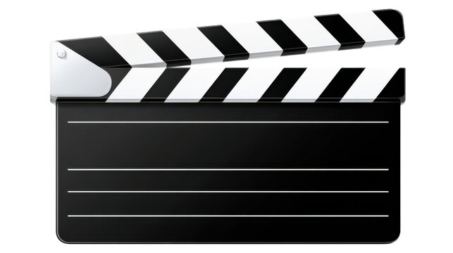 Film Clapperboard with Black and White Stripes for Movie Production