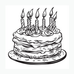 birthday cake with candles