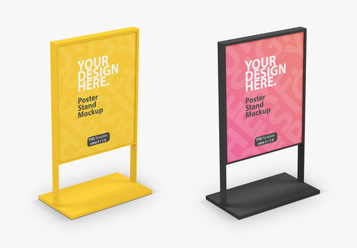 Street Poster Stand Mockup