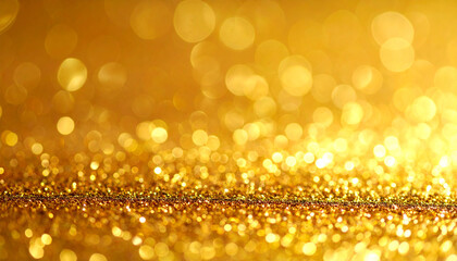 texture of golden glitter closeup sparkling background