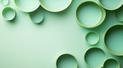 abstract bright green background with circle shapes
