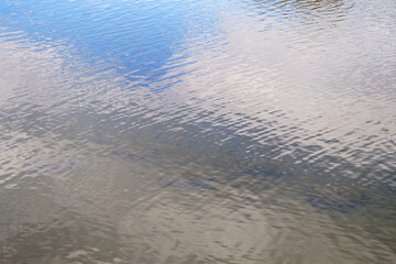 小刻みに反射する水面