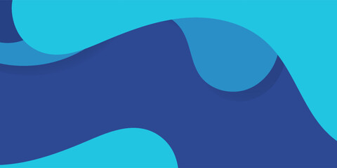Blue Abstract Wavy Layer Background Design. Modern Trendy design in Vector Illustration