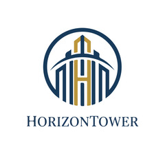 Horizon Tower real estate building skyline architecture premium property logo