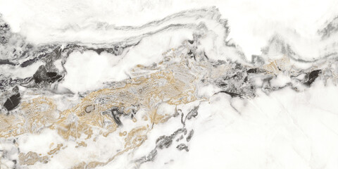 Black and white with golden natural marble texture