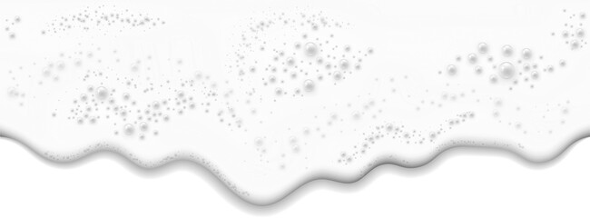 Close-up of white foam with air bubbles White Foam Texture Background with Bubbles and Smooth Surface foam white texture background bubbles