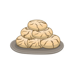 Stack of Delicious Ghriba on a Plate