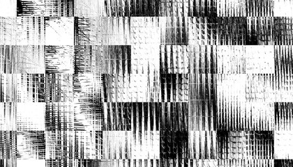 Monochrome texture composed of irregular graphic elements. Distressed uneven grunge background. Abstract png illustration. Overlay for interesting effect and depth
