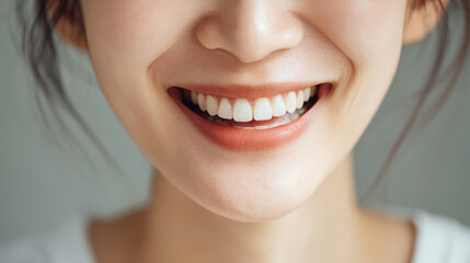 Close-up portraits of smiling women showing natural teeth and happiness