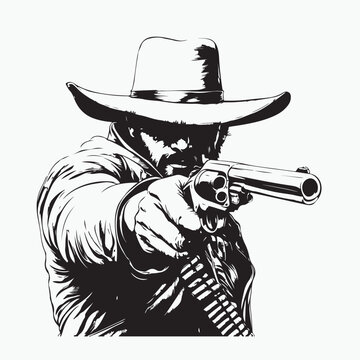 cartoon cowboy with gun