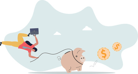 Best investment, money working for you or mutual fund return, savings or wealth management, searching for yield concept.life and employment of people.