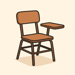 brown chair vector