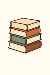 stack of books vector