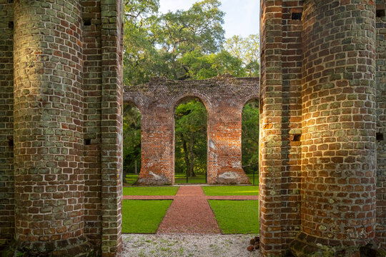 Old Sheldon Church ruins in South Carolina 