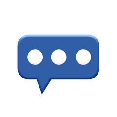 Blue Chat Bubble Icon — Messaging, Communication & Social Media Symbol Design
