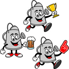 Watering Can Mascot Set 05, Hand Drawn illustrations of Watering Can Mascots in various poses.