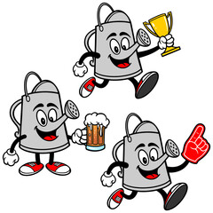 Watering Can Mascot Set 05, Hand Drawn illustrations of Watering Can Mascots in various poses.
