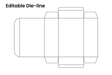 Dieline ,label and packaging dieline design, Packaging box die-line vector illustration
