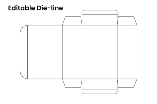 Dieline ,label and packaging dieline design, Packaging box die-line vector illustration