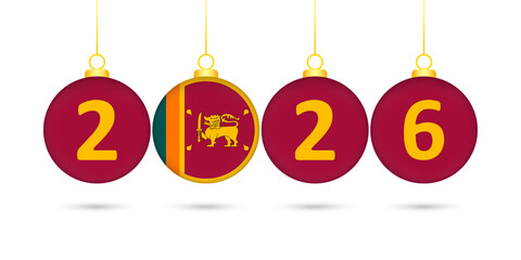 Sri Lanka Flag Christmas Balls 2026 Decoration.